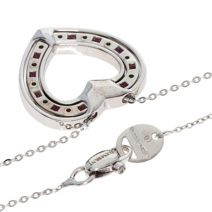 Damiani Necklace K18Wg Silver Belle Epoque Heart Ruby Diamond