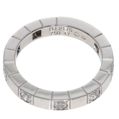 Cartier Ring K18Wg Silver Raniere Half Diamond #47 Women