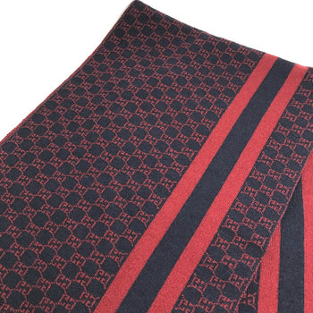 Gucci Scarf Wool Red Gg Women