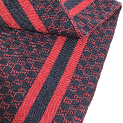 Gucci Scarf Wool Red Gg Women