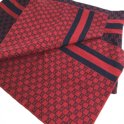 Gucci Scarf Wool Red Gg Women