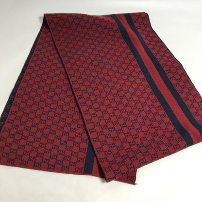 Gucci Scarf Wool Red Gg Women