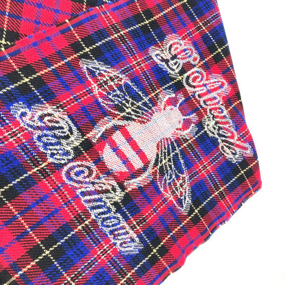 Gucci Scarf Wool Red Check Bee Bee Women