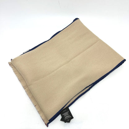 Gucci Scarf 525559 Wool Blue Logo Women