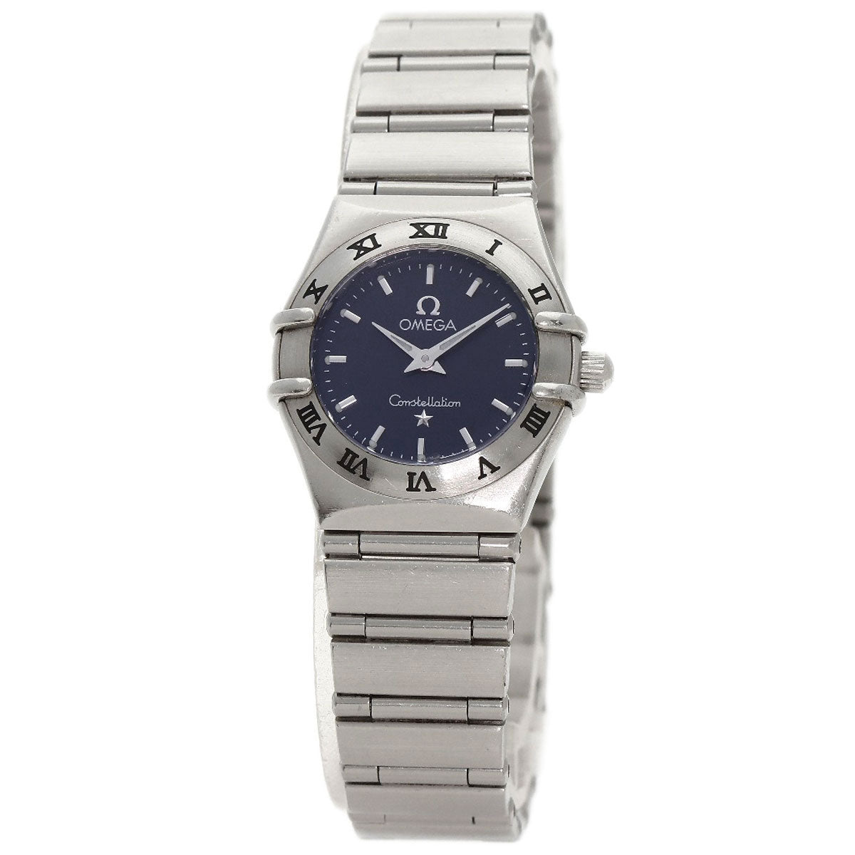 Omega Watches Quartz 1561.51 Stainless Steel , Stainless Steel Silver Constellation Navy Dial Women