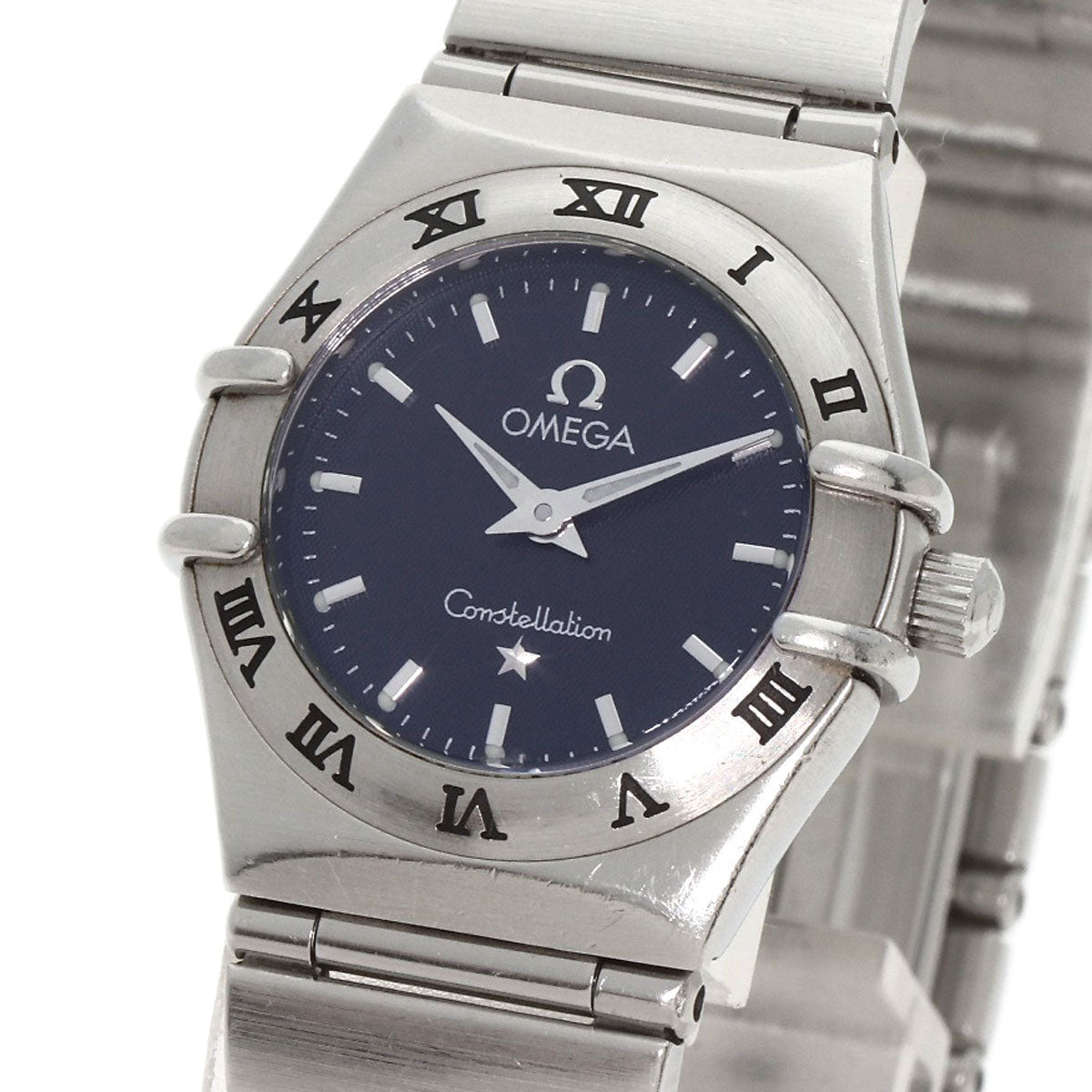 Omega Watches Quartz 1561.51 Stainless Steel , Stainless Steel Silver Constellation Navy Dial Women