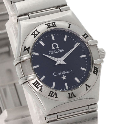 Omega Watches Quartz 1561.51 Stainless Steel , Stainless Steel Silver Constellation Navy Dial Women