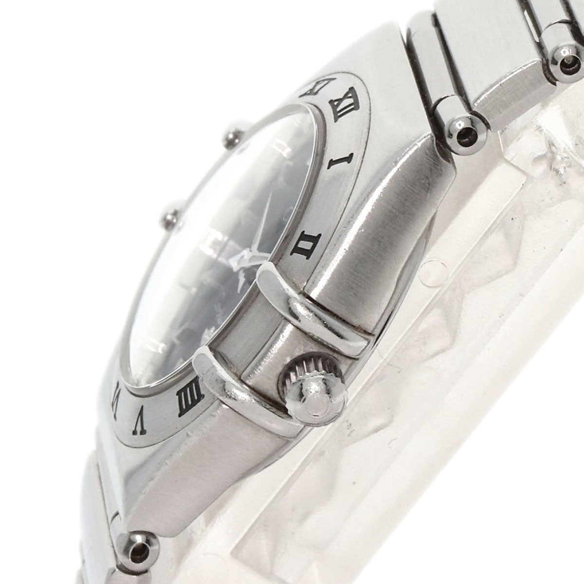 Omega Watches Quartz 1561.51 Stainless Steel , Stainless Steel Silver Constellation Navy Dial Women