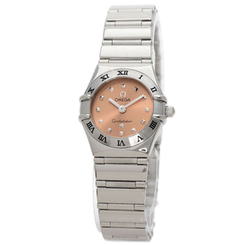 Omega Watches Quartz 1561.61 Stainless Steel , Stainless Steel Silver Constellation Mini Orange