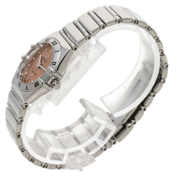 Omega Watches Quartz 1561.61 Stainless Steel , Stainless Steel Silver Constellation Mini Orange