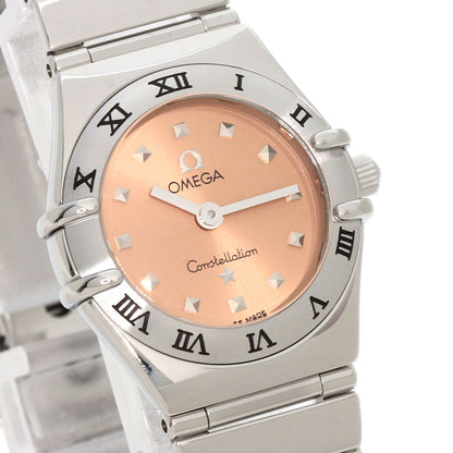 Omega Watches Quartz 1561.61 Stainless Steel , Stainless Steel Silver Constellation Mini Orange