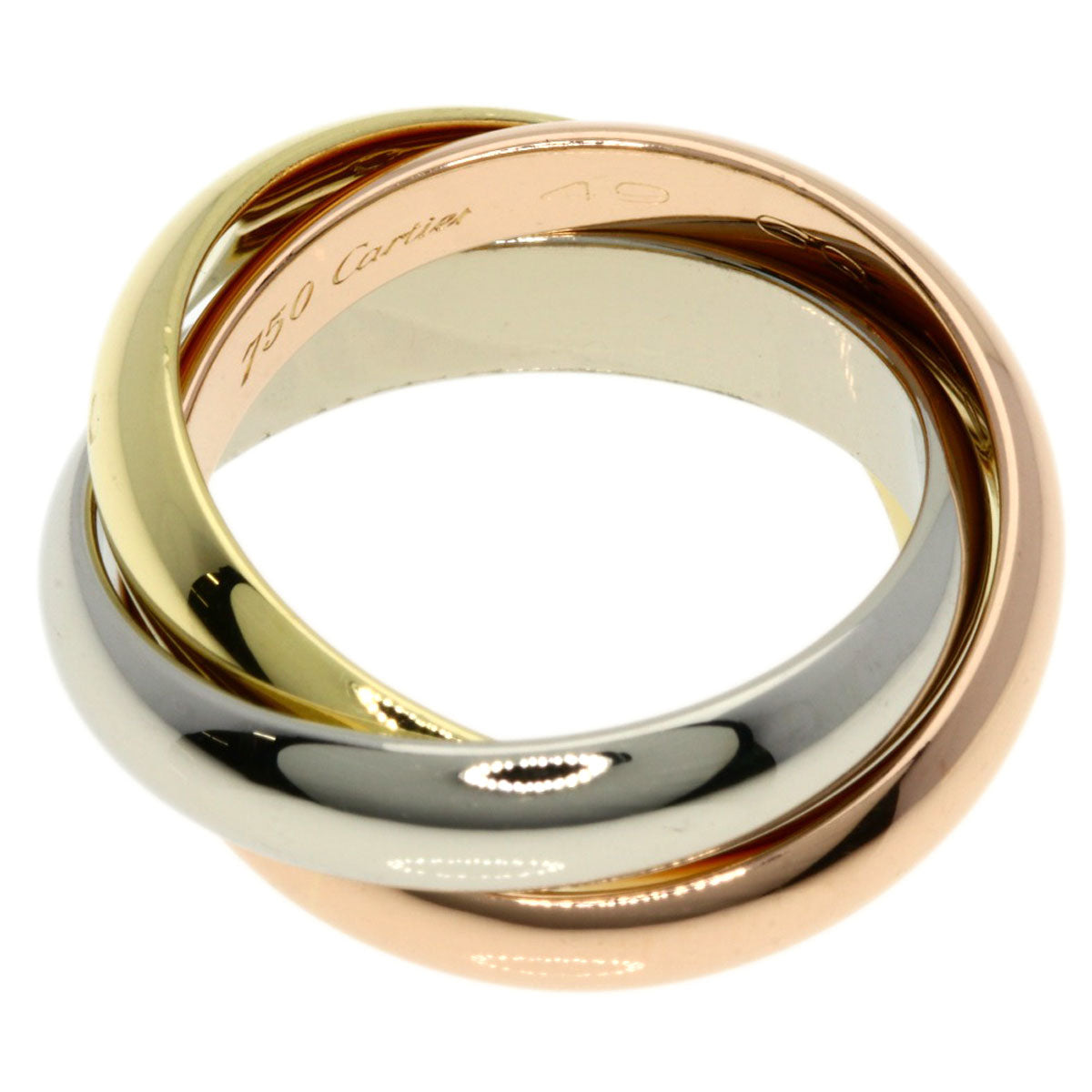 Cartier Ring K18Yg , K18Wg , K18Pg Gold Trinity Mm #49 Women