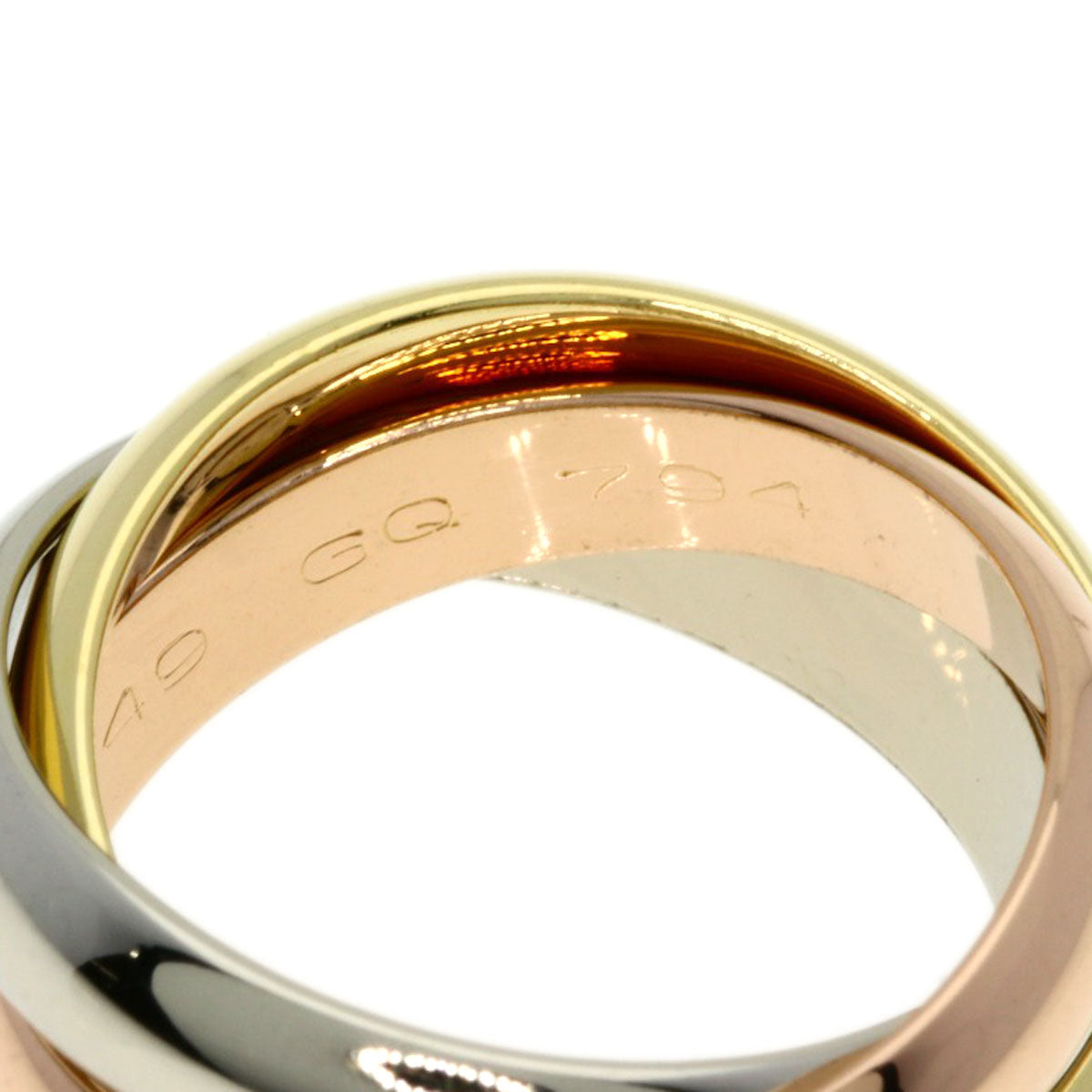 Cartier Ring K18Yg , K18Wg , K18Pg Gold Trinity Mm #49 Women
