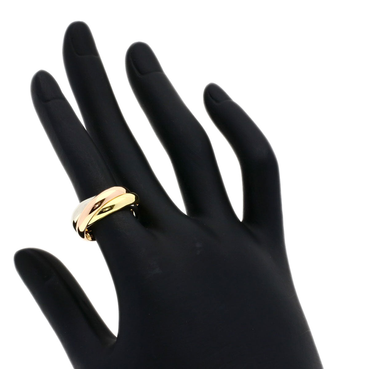 Cartier Ring K18Yg , K18Wg , K18Pg Gold Trinity Mm #49 Women
