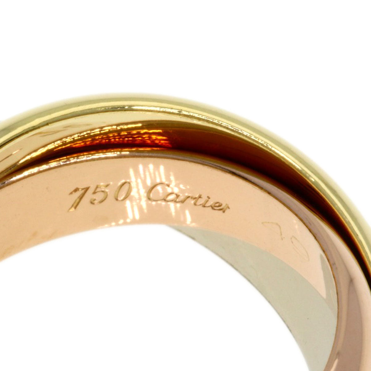 Cartier Ring K18Yg , K18Wg , K18Pg Gold Trinity Mm #49 Women