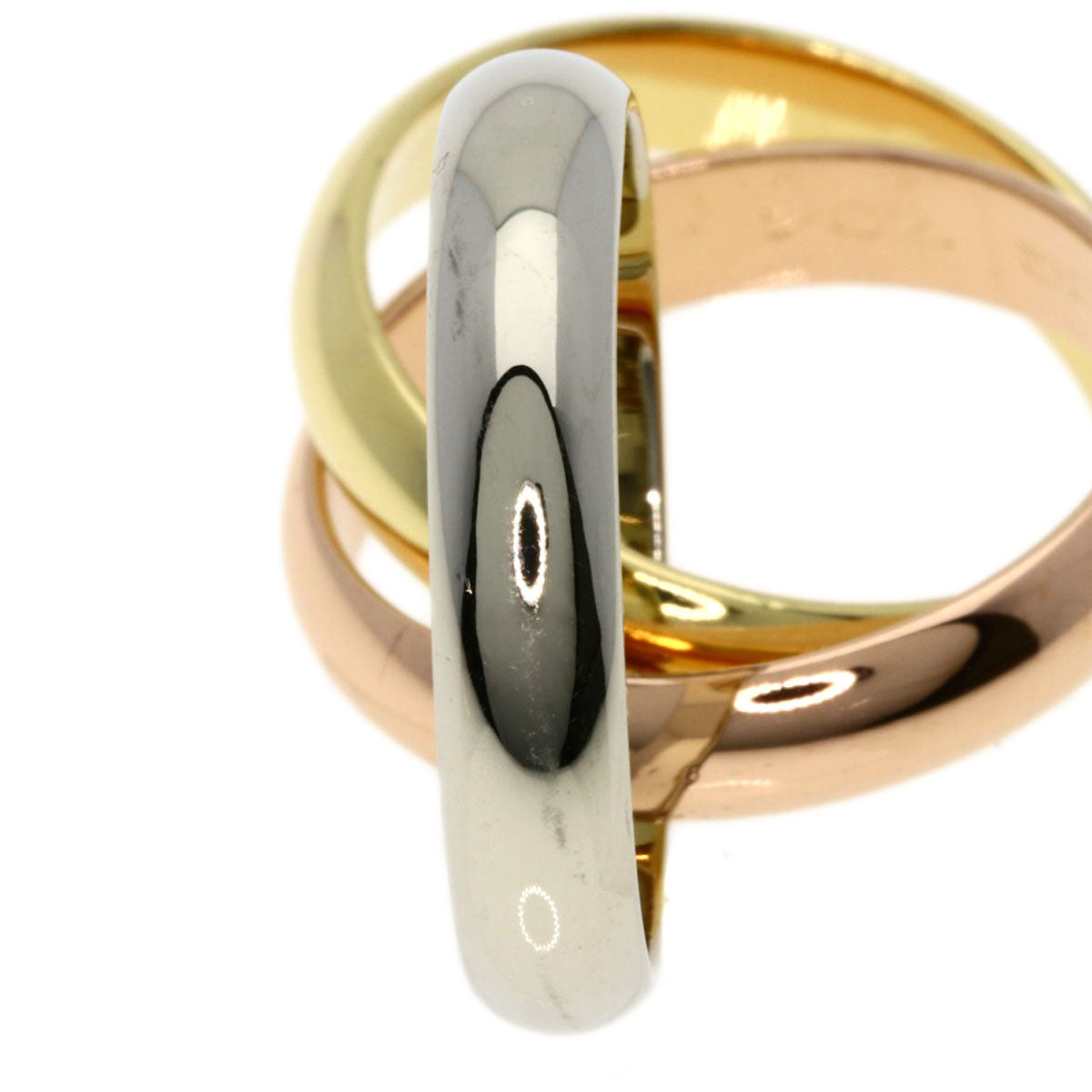 Cartier Ring K18Yg , K18Wg , K18Pg Gold Trinity Mm #49 Women