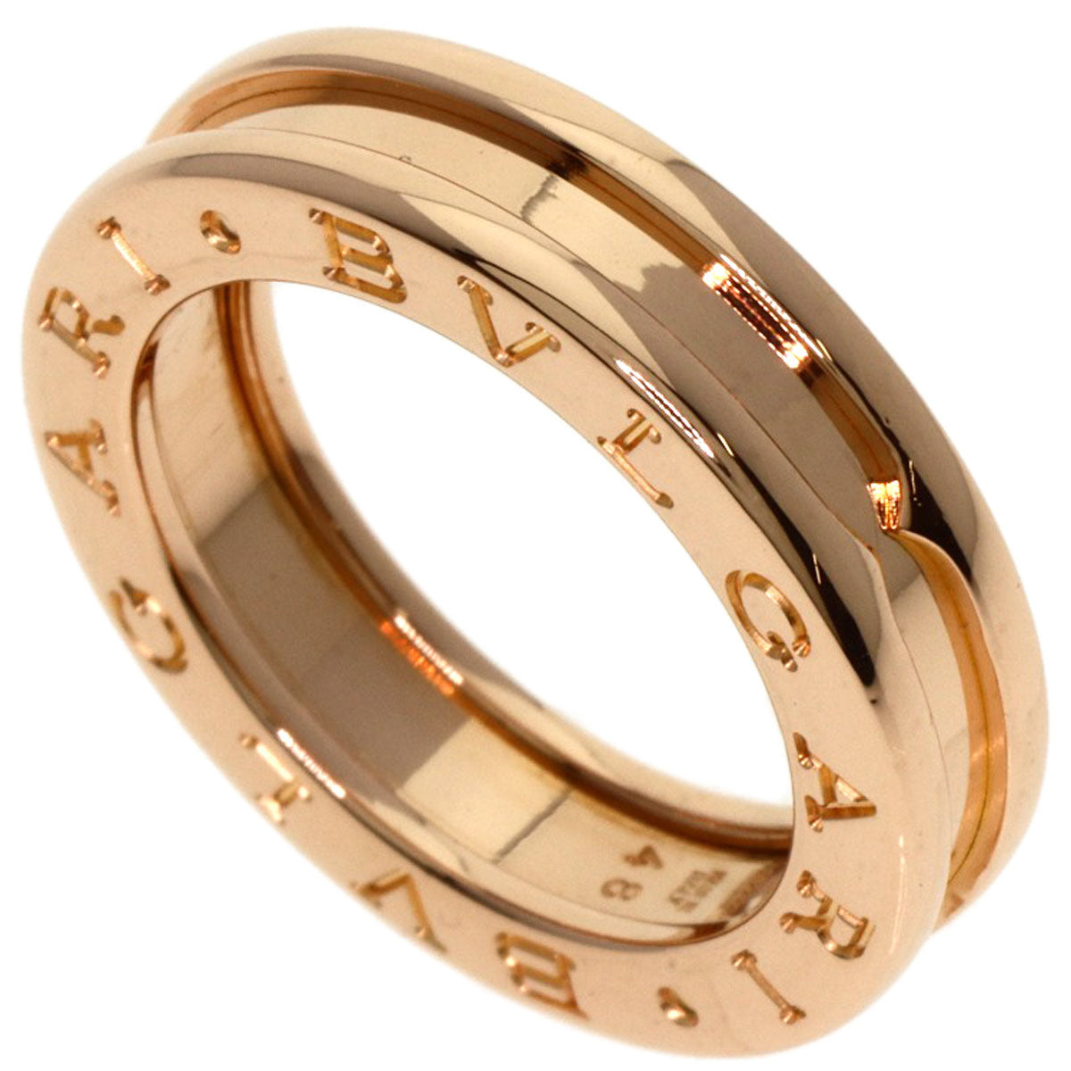 Bvlgari Ring 18K Pink Gold Gold B-Zero1 B-Cello One Xs 1 Band #48