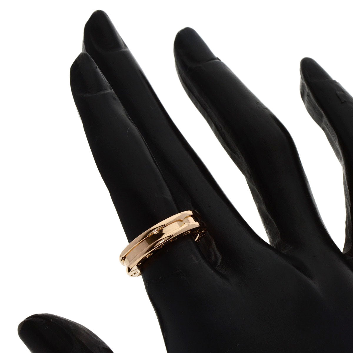 Bvlgari Ring 18K Pink Gold Gold B-Zero1 B-Cello One Xs 1 Band #48
