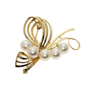Mikimoto Brooch K14Yg Gold Pearl