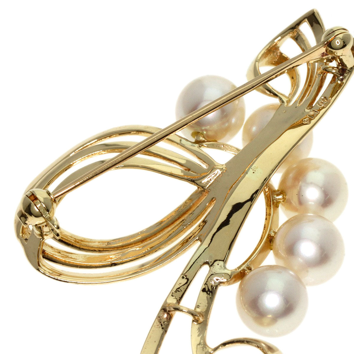 Mikimoto Brooch K14Yg Gold Pearl
