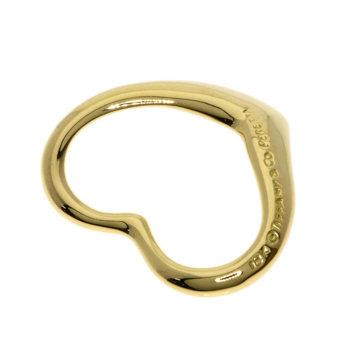 Tiffany&Co. Pendant Top 18K Yellow Gold Gold Open Heart Women