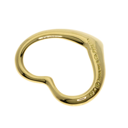 Tiffany&Co. Pendant Top 18K Yellow Gold Gold Open Heart Women