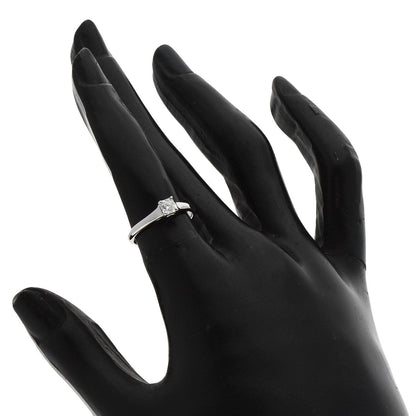 Tiffany&Co. Ring Pt950 Silver Square Princess Diamond