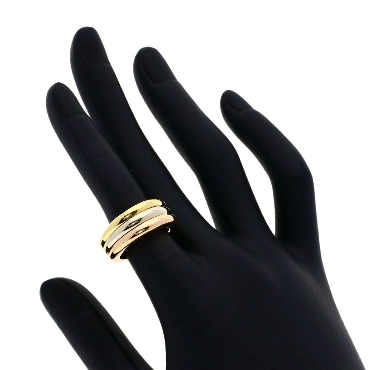 Cartier Ring 18K Yellow Gold Gold Mobilis Three Color #49
