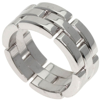 Cartier Ring K18Wg Silver Panthere 3 Row #53