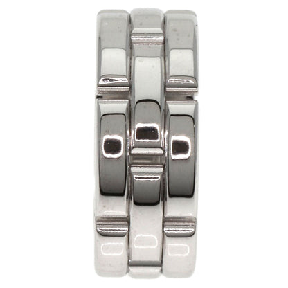 Cartier Ring K18Wg Silver Panthere 3 Row #53