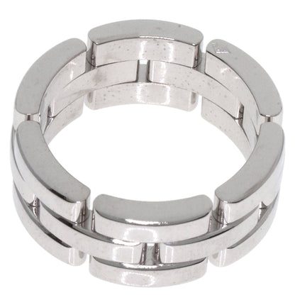 Cartier Ring K18Wg Silver Panthere 3 Row #53