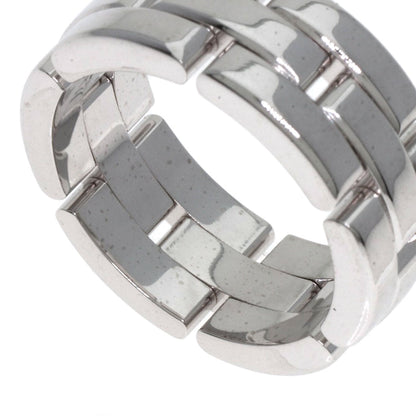 Cartier Ring K18Wg Silver Panthere 3 Row #53