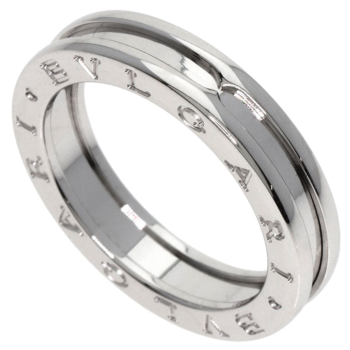 Bvlgari Ring K18Wg Silver B-Zero1 B-Zero One 1 Band Xs #57
