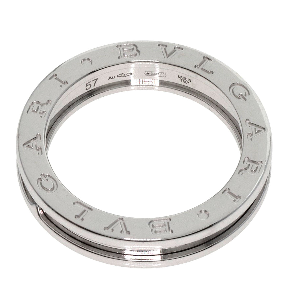 Bvlgari Ring K18Wg Silver B-Zero1 B-Zero One 1 Band Xs #57