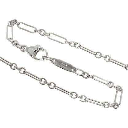 Tiffany&Co. Necklace K18Wg Silver Heart 3P Diamond