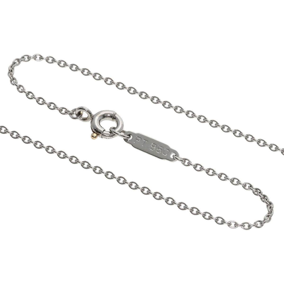 Tiffany&Co. Necklace Pt950 Silver Cross Stitch Women
