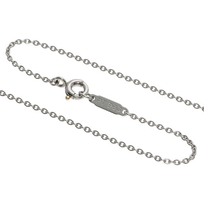 Tiffany&Co. Necklace Pt950 Silver Cross Stitch Women