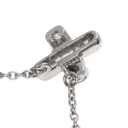 Tiffany&Co. Necklace Pt950 Silver Cross Stitch Women