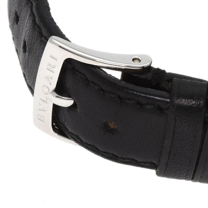Bvlgari Watches Quartz St35 Stainless Steel, Leather Silver Solo Tempo Black Dial Mens