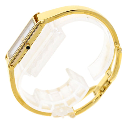 Gucci Watches Quartz Gold Plated , Gold Plated Gold 1500L White Shell Dial Women