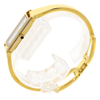 Gucci Watches Quartz Gold Plated , Gold Plated Gold 1500L White Shell Dial Women