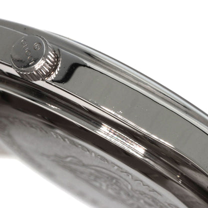 Gucci Watches Quartz 5500M Stainless Steel , Stainless Steel Silver Round Face Gray Dial Mens