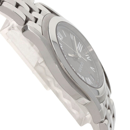 Gucci Watches Quartz 5500M Stainless Steel , Stainless Steel Silver Round Face Gray Dial Mens
