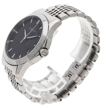 Gucci Watches Quartz 126.4 Stainless Steel , Stainless Steel Silver G Timeless Black Dial Mens