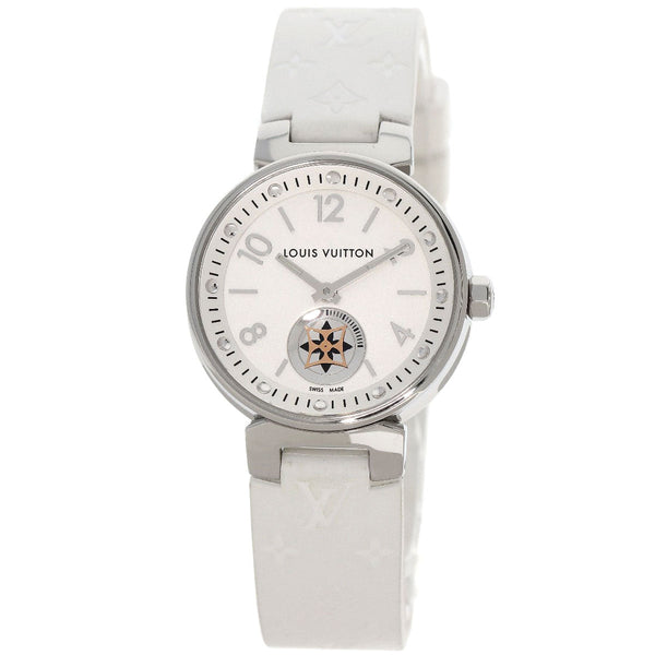 Louis Vuitton Watches Quartz Q8J10 Stainless Steel Silver Tambour Moon Star Silver Dial
