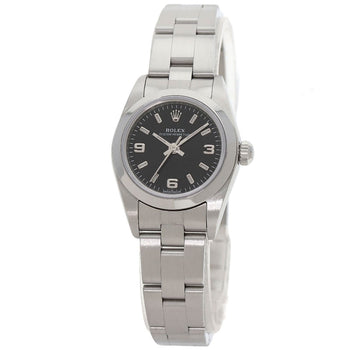 Rolex Watches Mechanical Automatic 76080 Stainless Steel Silver Oyster Perpetual Black Dial