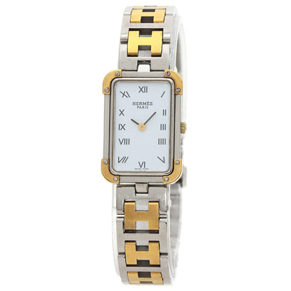 Hermes Watches Quartz Cr1.220 Stainless Steel , Ssxgp Gold Clojure White Dial Women