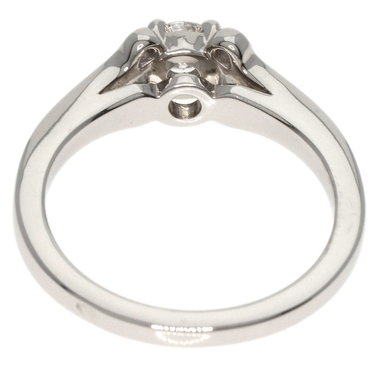 Cartier Ring Pt950 Silver Ballerina Diamond # 46