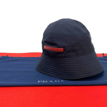 Prada Hat Polyester, Nylon, Teflon, Polyurethane Navy Prada Sports Mens M