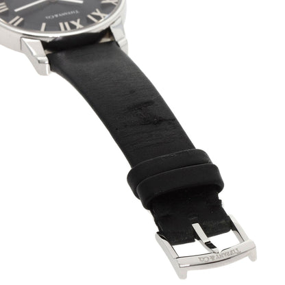 Tiffany&Co. Watches Quartz Z1830.11.10A10A52A Stainless Steel, Leather Silver Atlas Dome Black Dial